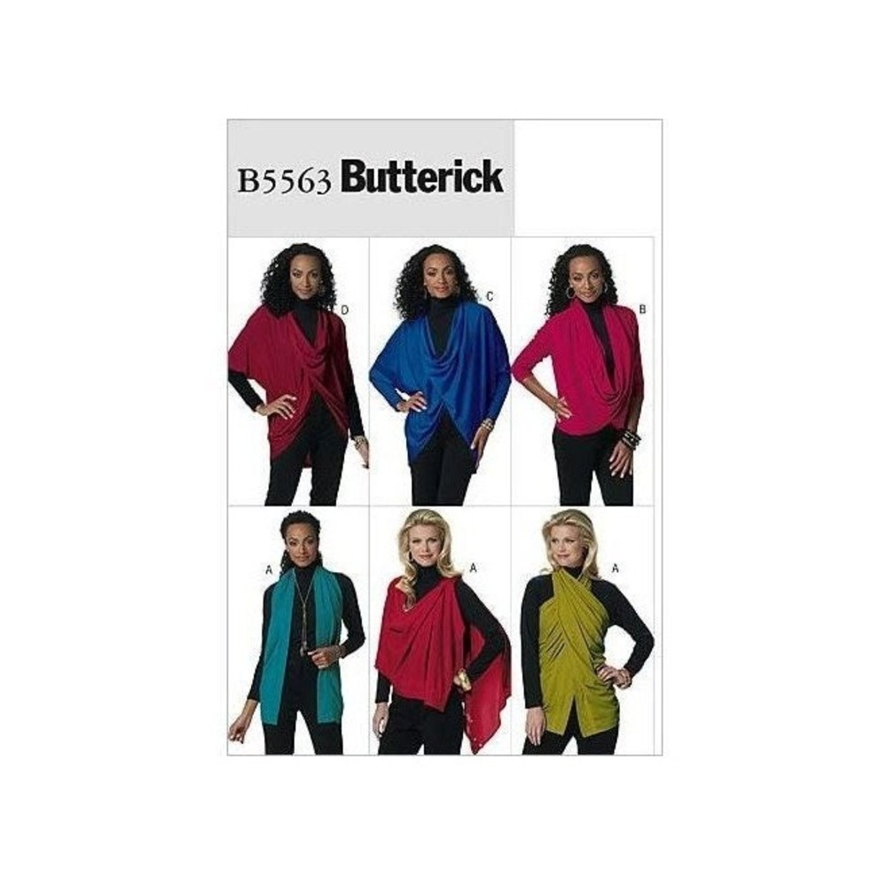Butterick Sewing Pattern 5563 Tops Misses XS-M Multicolor Loose Fit Uncut